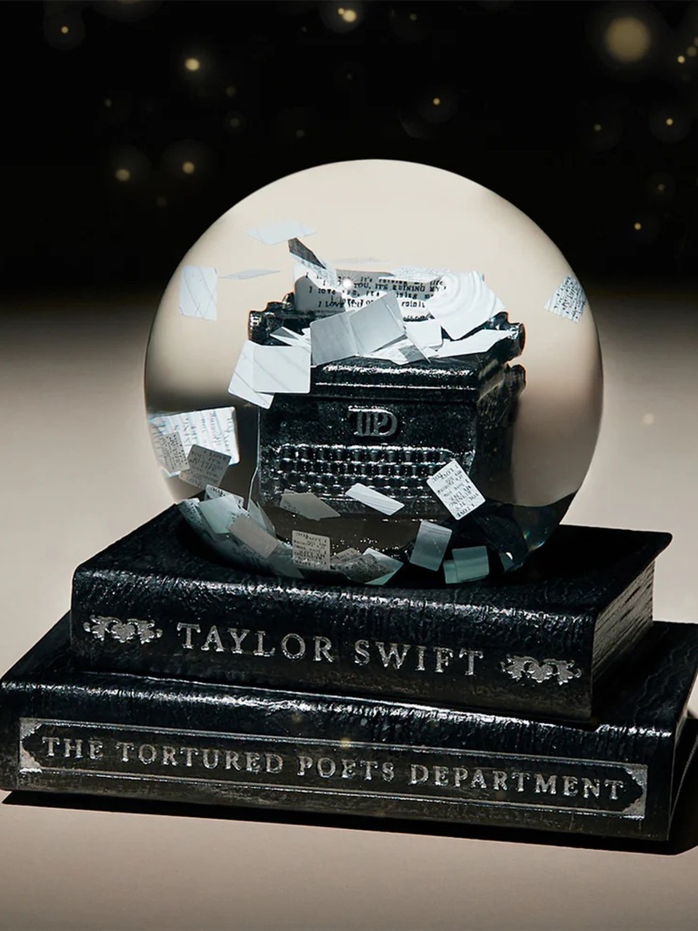 NIB Taylor Swift TTPD Typewriter Snow Globe